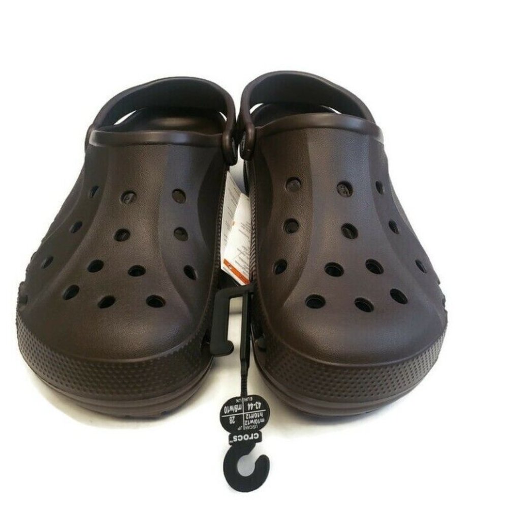 CROCS Baya Mens Size 10 Womens 12 Lightweight Slip On Clogs Shoes Espresso Brown - Picture 5 of 8
